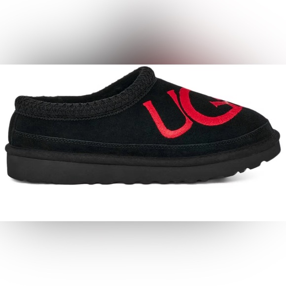 UGG Black Shoes with Red Logo